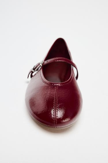 BALLERINES VERNIES - Rouge de Zara - Image 3