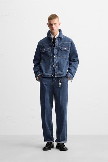 CAZADORA DENIM BOLSILLOS - Azul medio de Zara - Imagen 0