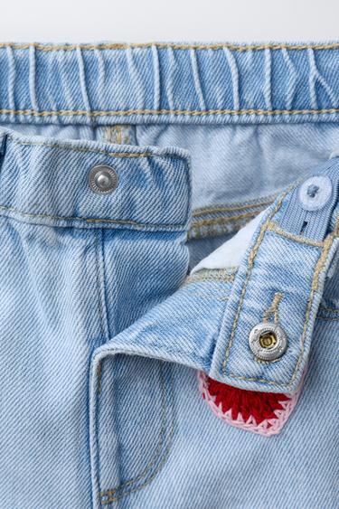 SHORT EN JEAN CŒURS CROCHET - Bleu de Zara - Image 2