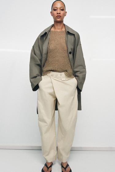 TRENCH OVERSIZE ZW COLLECTION - Gris grenat de Zara - Image 6