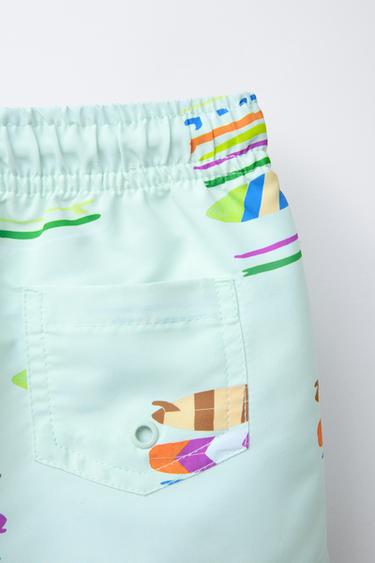 2-6 YEARS/ SURF SWIM BERMUDA SHORTS - Aquamarine by Zara - Image 3