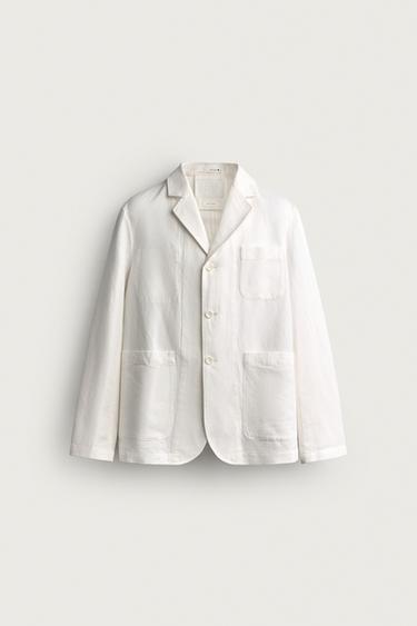 REGULAR FIT POCKET OVERSHIRT - White by Zara