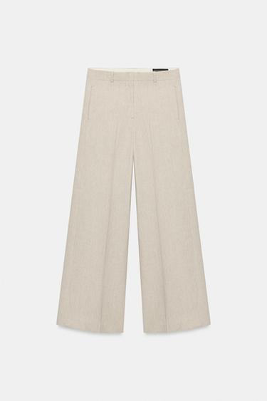 ZW COLLECTION STRIPED TROUSERS - Sand / Marl by Zara - Image 5
