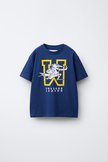 VARSITY T-SHIRT - Blue by Zara