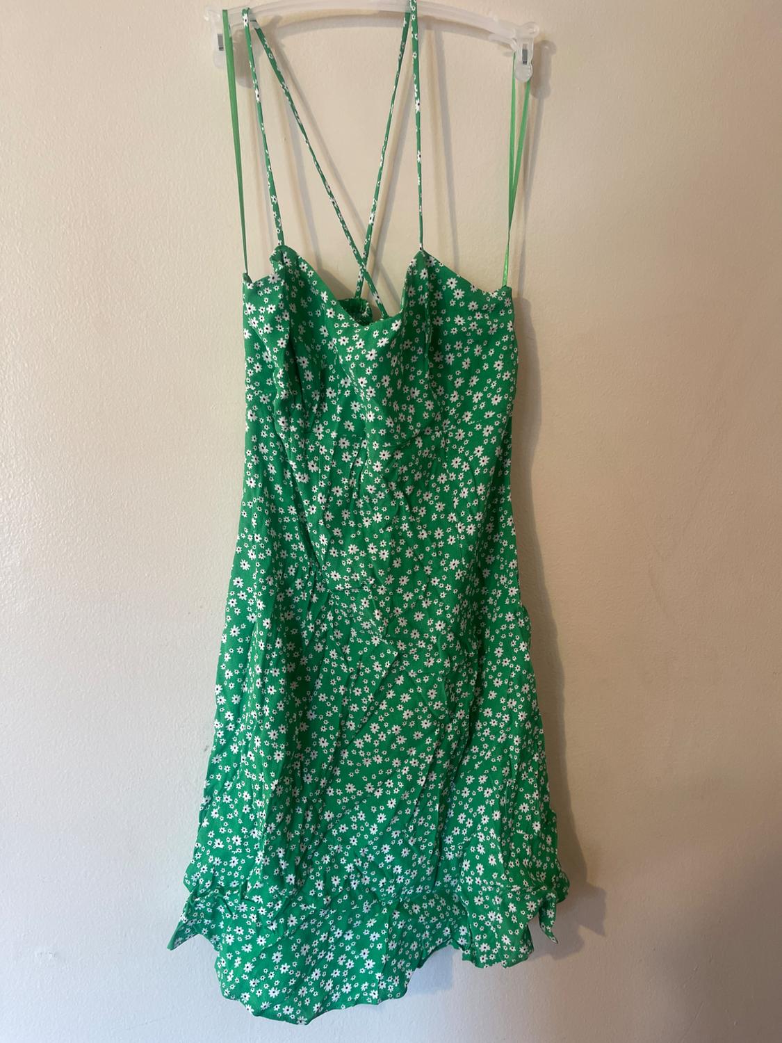 FLORAL PRINT DRAPED DRESS - Image 2