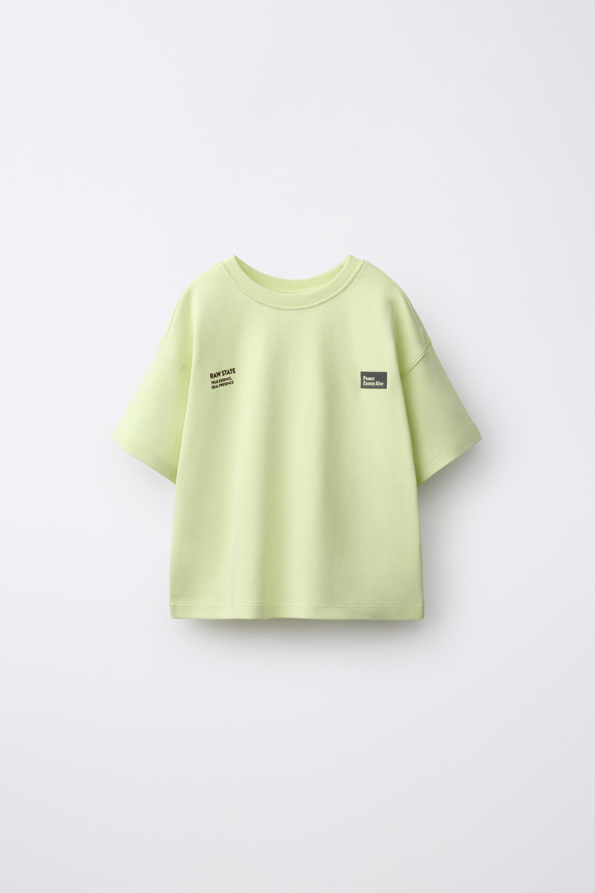 INTERLOCK PRINTED T-SHIRT — Neon yellow