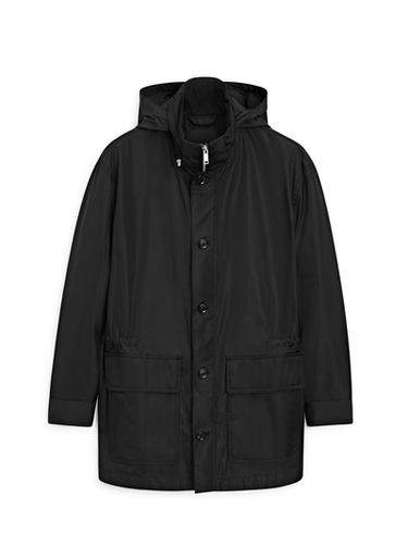 Zara Hooded parka with fabric detail - Black