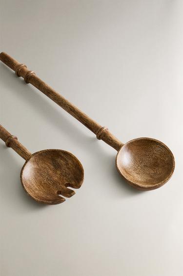 Set de 2 couverts à salade en bois d'olivier 31,5cm - Couverts à salade Set de 2 couverts à salade en bois d'olivier 31,5cm - Couverts à salade