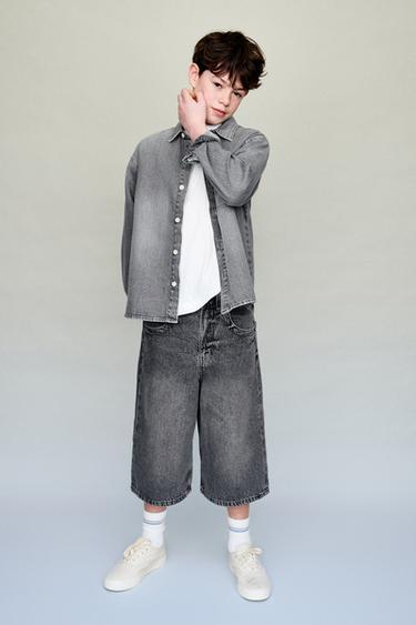 ДЛИННЫЕ ДЖИНСОВЫЕ ШОРТЫ — МЯГКИЙ СЕРЫЙ от Zara