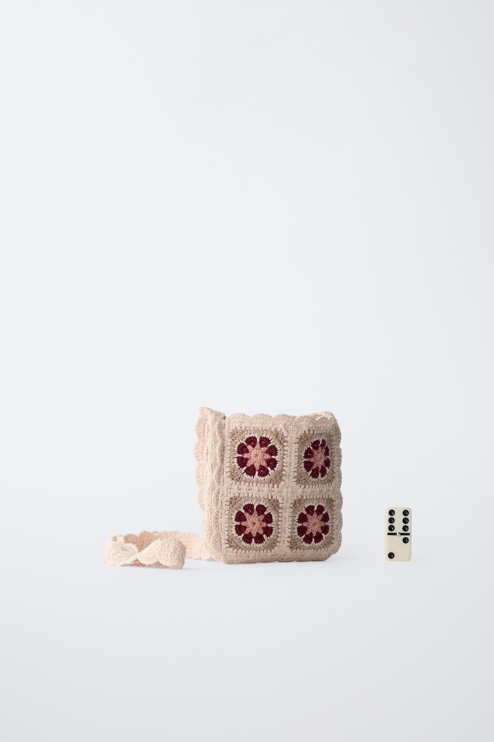 CROCHET KNIT FLOWER BAG