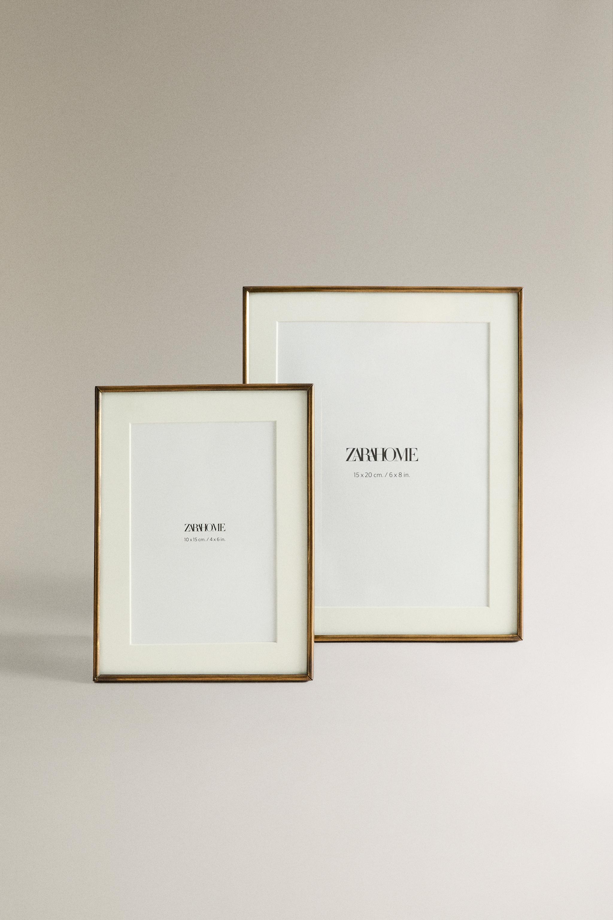 PICTURE FRAME WITH THIN METAL BORDER - Golden | ZARA United States