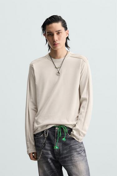 CAMISETA COMBINADO RED - Crudo de Zara