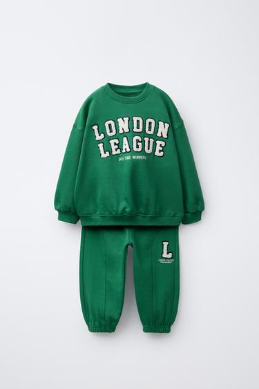 LONDON TEXT JOGGER AND SWEATSHIRT TOTAL LOOK - مرجلي الخاص بـ Zara