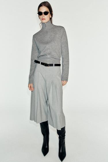 LONG BELTED BERMUDA SHORTS - Grey by Zara - Image 0