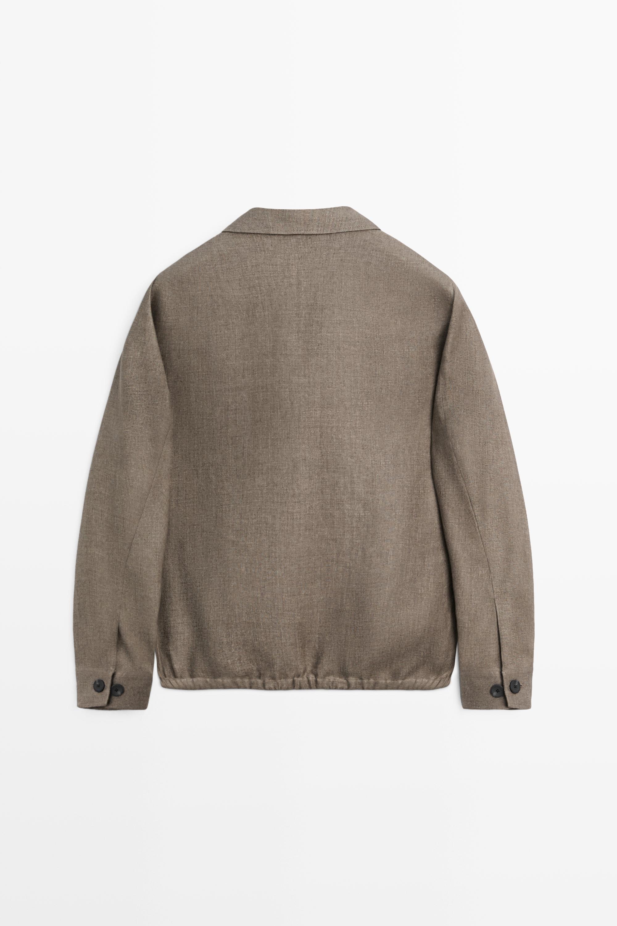 Blouson en lin délavé total look