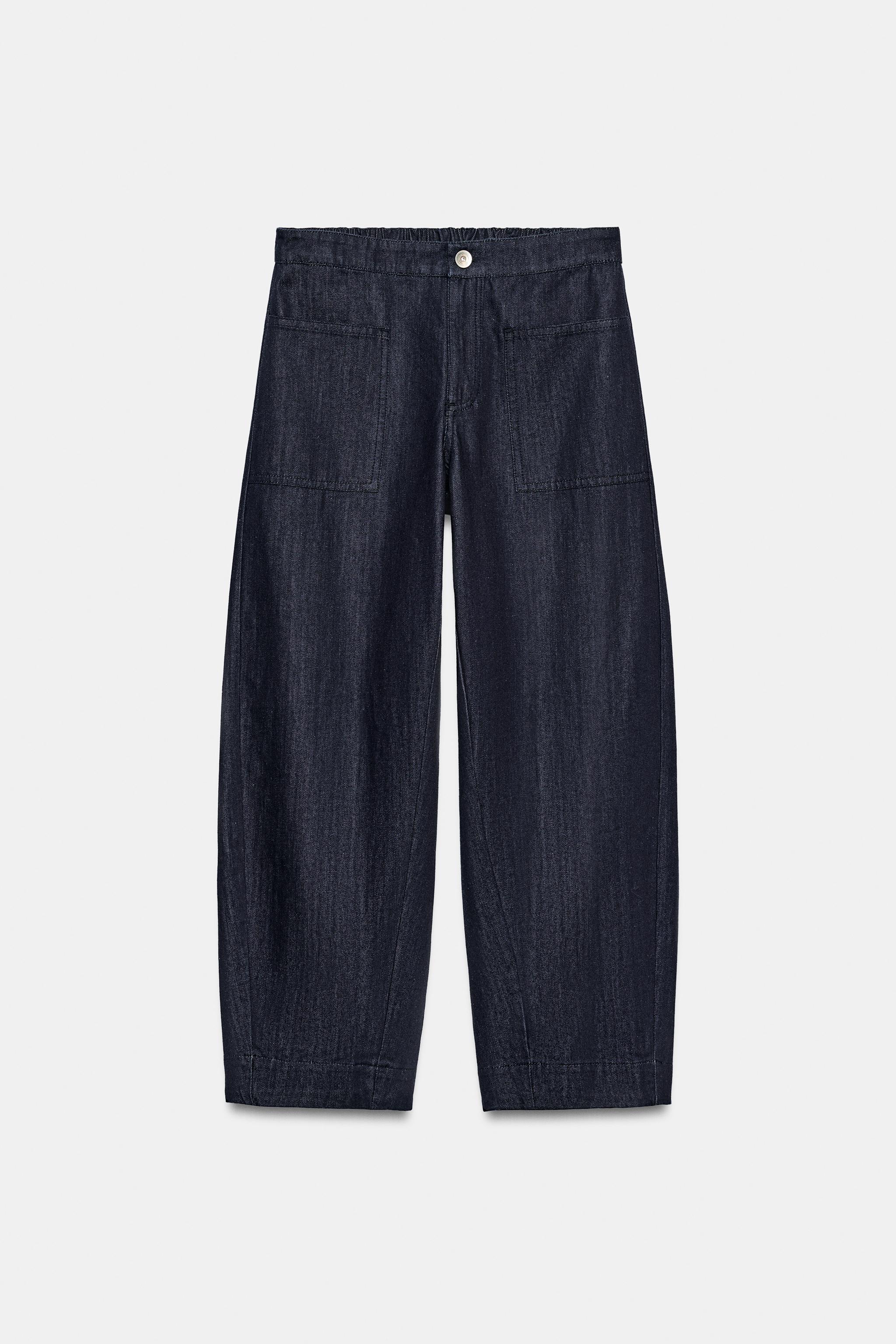ZW COLLECTION BARREL POCKET DENIM PANTS