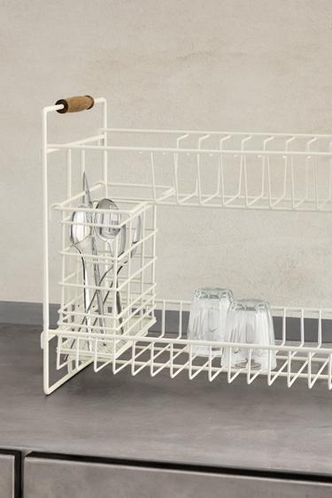 LACQUERED METAL DISH DRAINER - Cream by Zara - Image 5