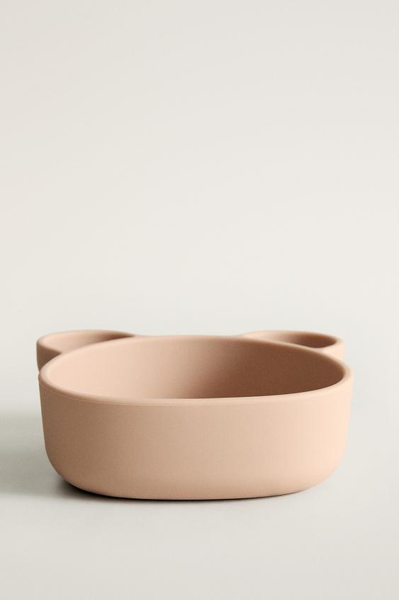 KIDS' BEAR SILICONE BOWL - Pink by Zara - Image 0