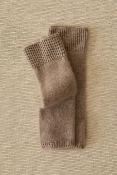 CASHMERE MITTENS - Brown / Taupe by Zara - Image 5