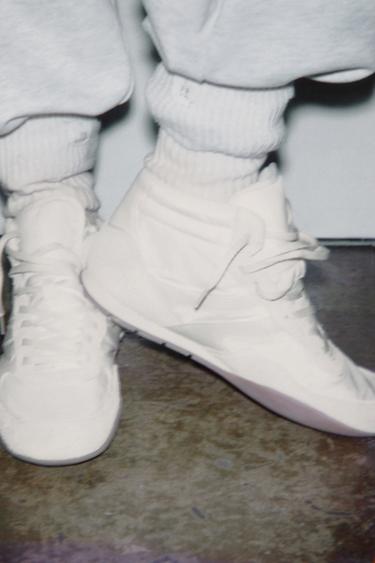 Zara HIGH TOP SNEAKERS - White