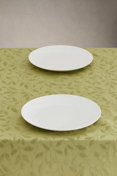 NAPPE JACQUARD VEGETAL - Vert de Zara - Image 1