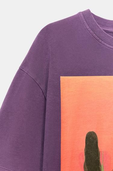 FADED PRINT T-SHIRT MANUJA WALDIA - Lilac by Zara - Image 5
