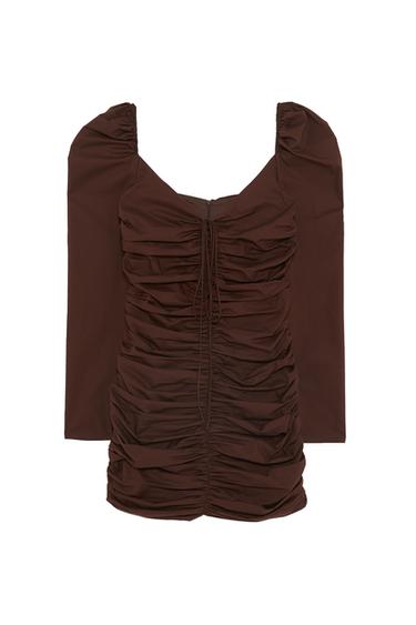SHORT DRAPED DRESS