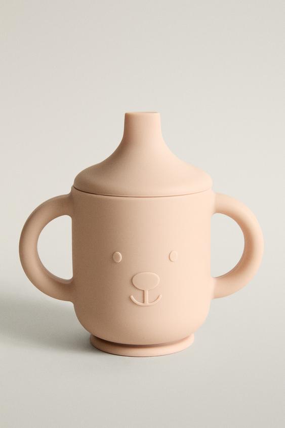 KIDS' BEAR SILICONE LEARNING GLASS - Pink by Zara - Image 0