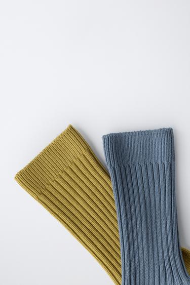 2-PACK OF RIBBED SOCKS - Blue / Indigo by Zara - Image 2