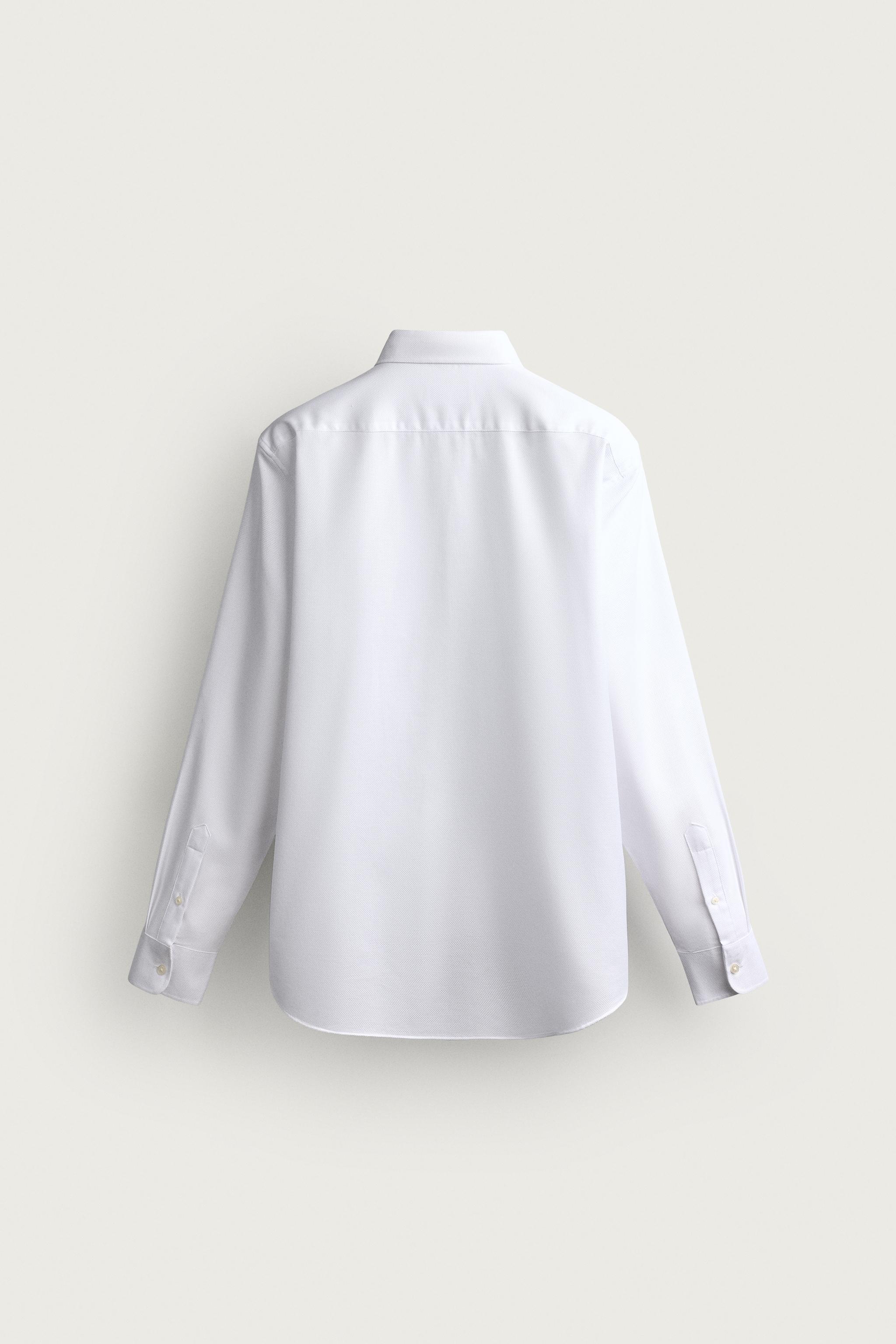 EASY CARE TEXTURED SHIRT — White