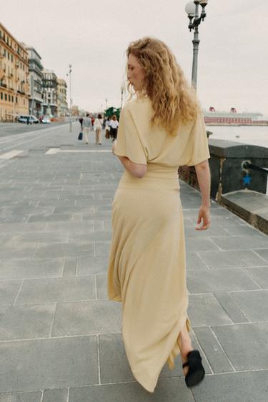 FLOWING V-NECK TOP - Yellow by Zara - Image 5