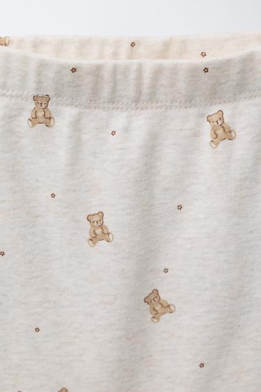 BEAR BODYSUIT AND LEGGINGS SET - Ecru / Marl by Zara - Image 4