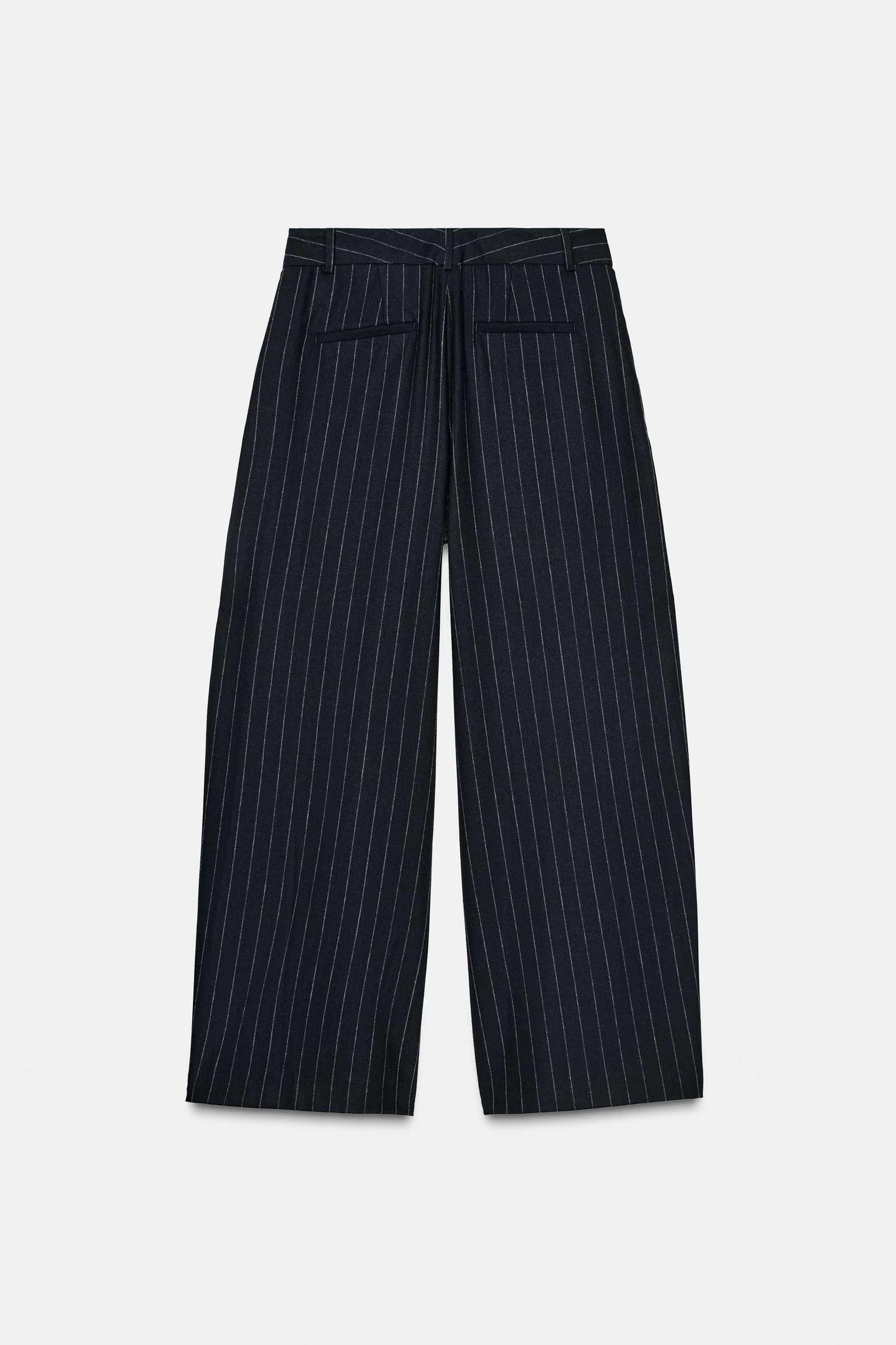 ZW COLLECTION WOOL PINSTRIPE PANTS