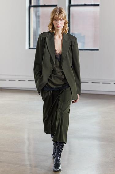 BLAZER CRUZADA ZW COLLECTION - Khaki de Zara - Imagen 0