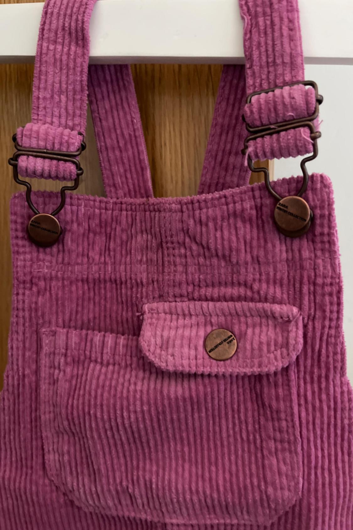 CORDUROY PINAFORE DRESS WITH POCKET - Image 4