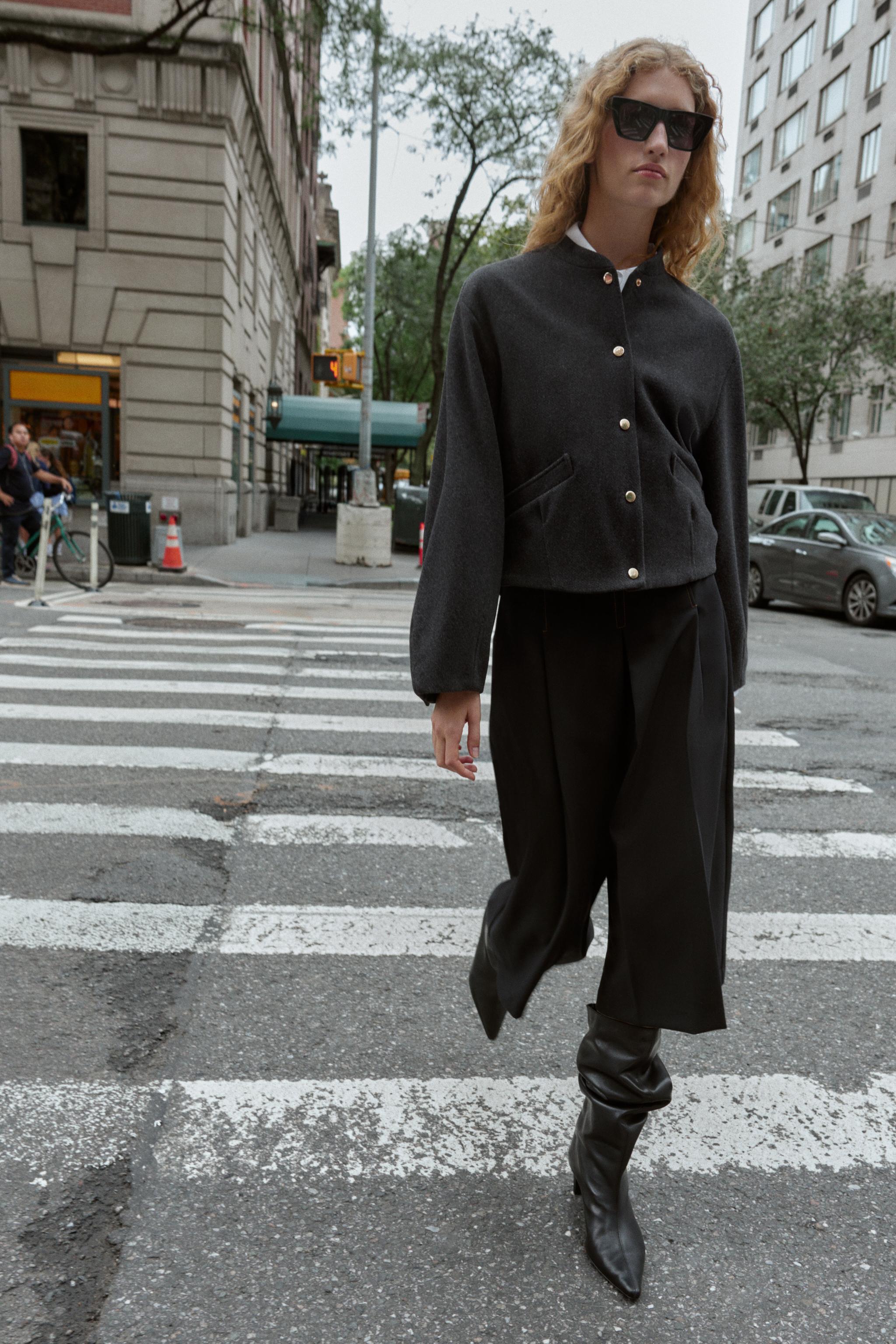 ソフトボンバージャケット、ゴムヘム - サンド | ZARA Japan / 日本