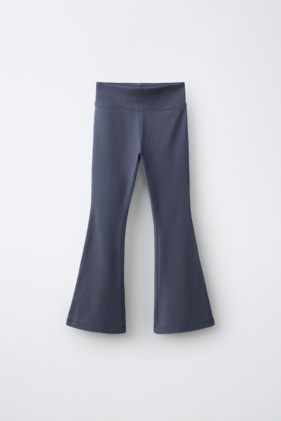ENSFARVEDE FLARE-LEGGINGS - blå fra Zara - Billede 0