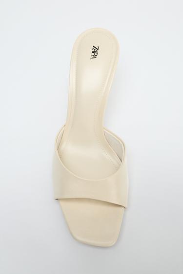 Zara HEELED SANDALS - Off White