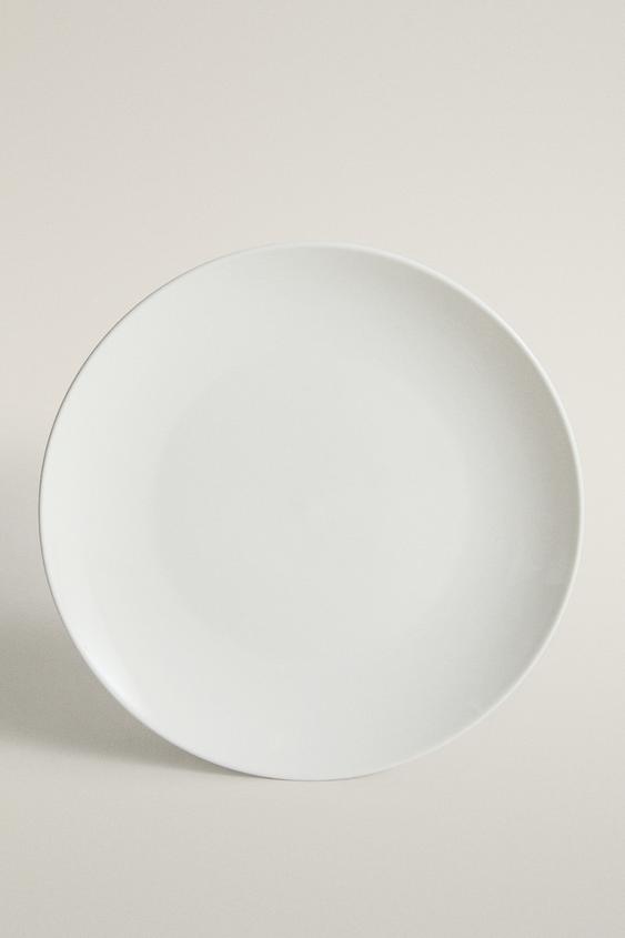 Zaras FLAT TALLRIK I STENGODS - Vit - Bild 0