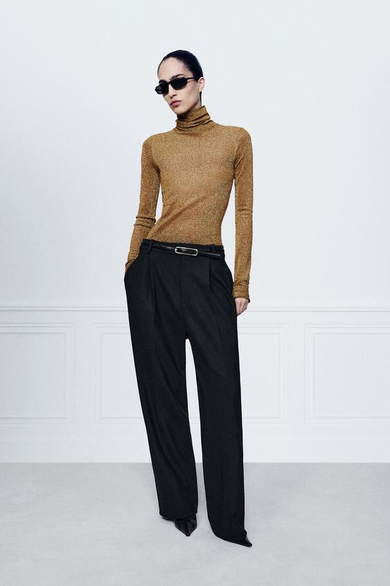 ZW COLLECTION CONTRASTING TROUSERS - Dark navy by Zara - Image 0