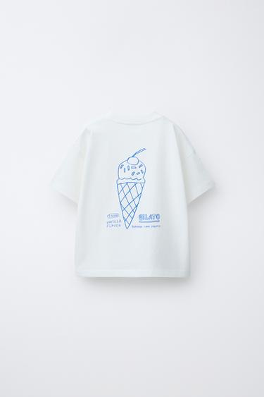 T-SHIRT IMPRIMÉ - Blanc de Zara