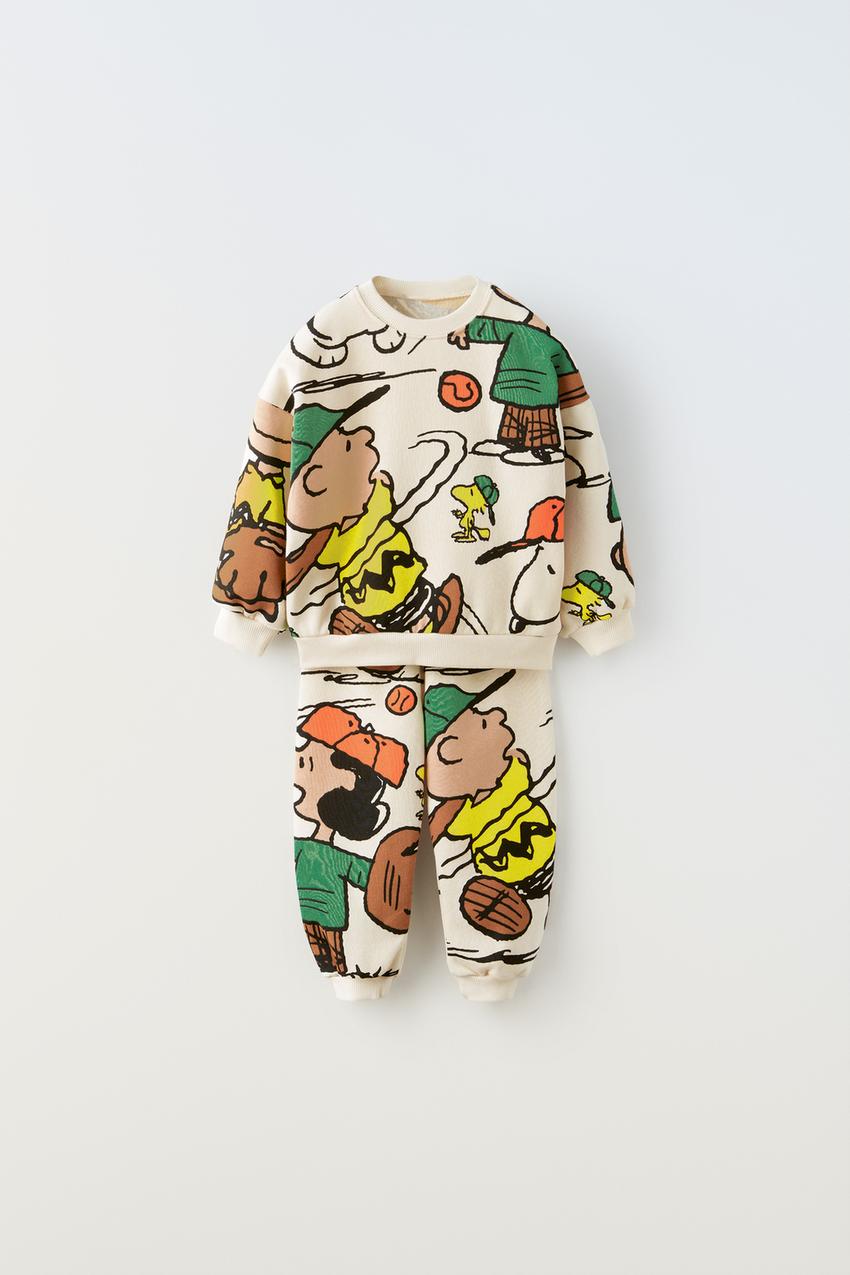 2-pack Printed Pajamas - Beige/Snoopy - Kids