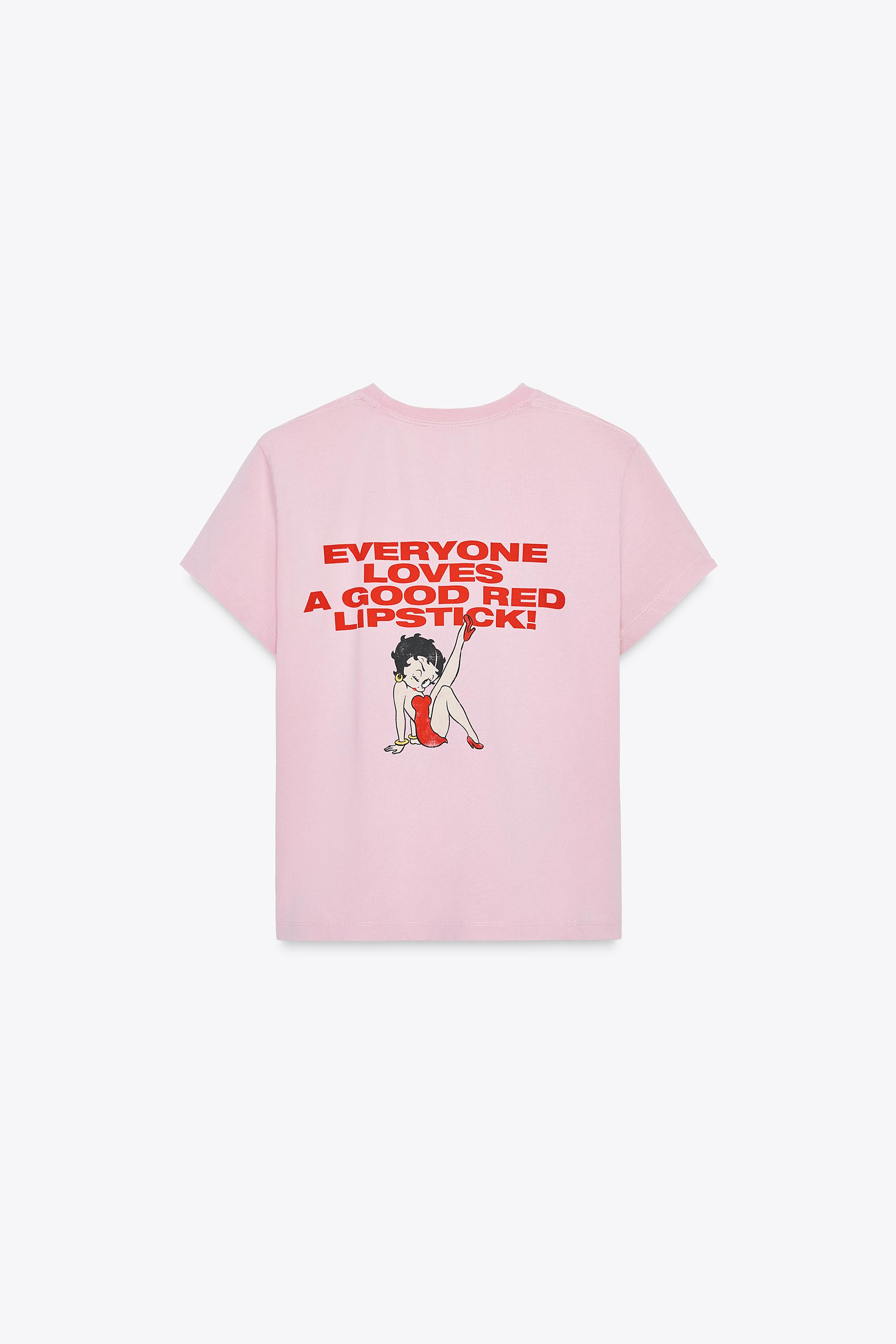 BETTY BOOP® WASHED EFFECT T-SHIRT - Pink | ZARA Canada