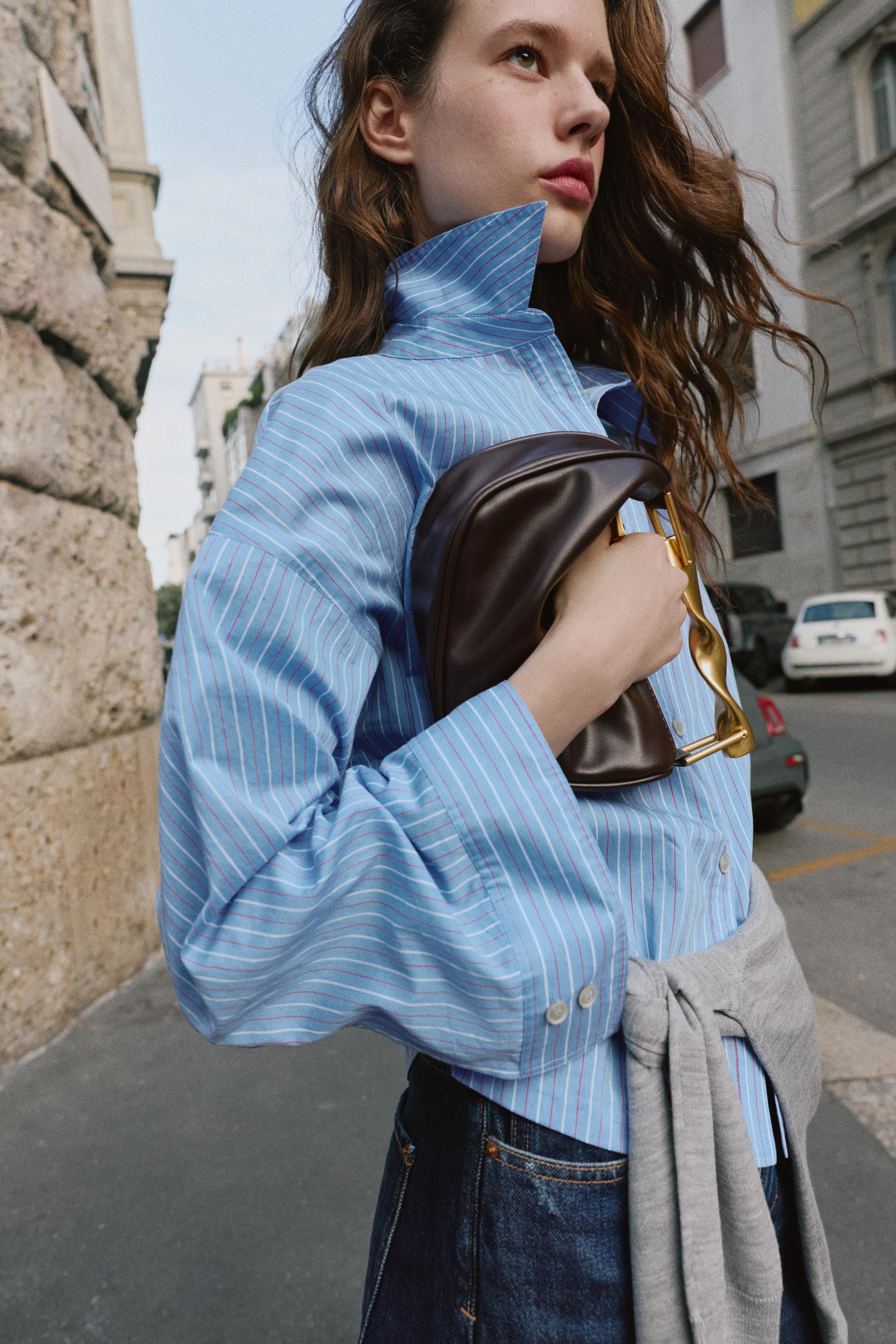 ZARA レザーショルダーバッグ ZARA - ZARA リアルレザーショルダーバッグ タグ付きの通販 by