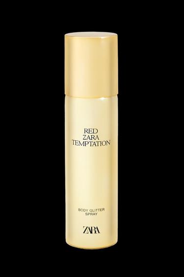 RED ZARA TEMPTATION BODY GLITTER SPRAY - Pie Tinte von Zara