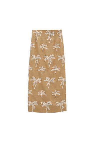 PRINTED MIDI SKIRT