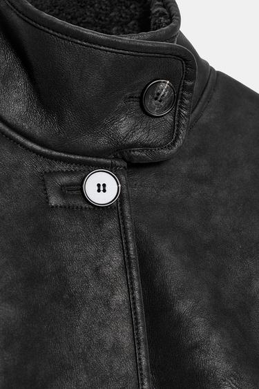 VESTE DOUBLE FACE EFFET DAIM - Noir de Zara - Image 7
