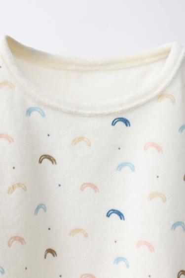 2-6 YEARS/ RAINBOW VELOUR PYJAMAS - Ecru de Zara - Image 5