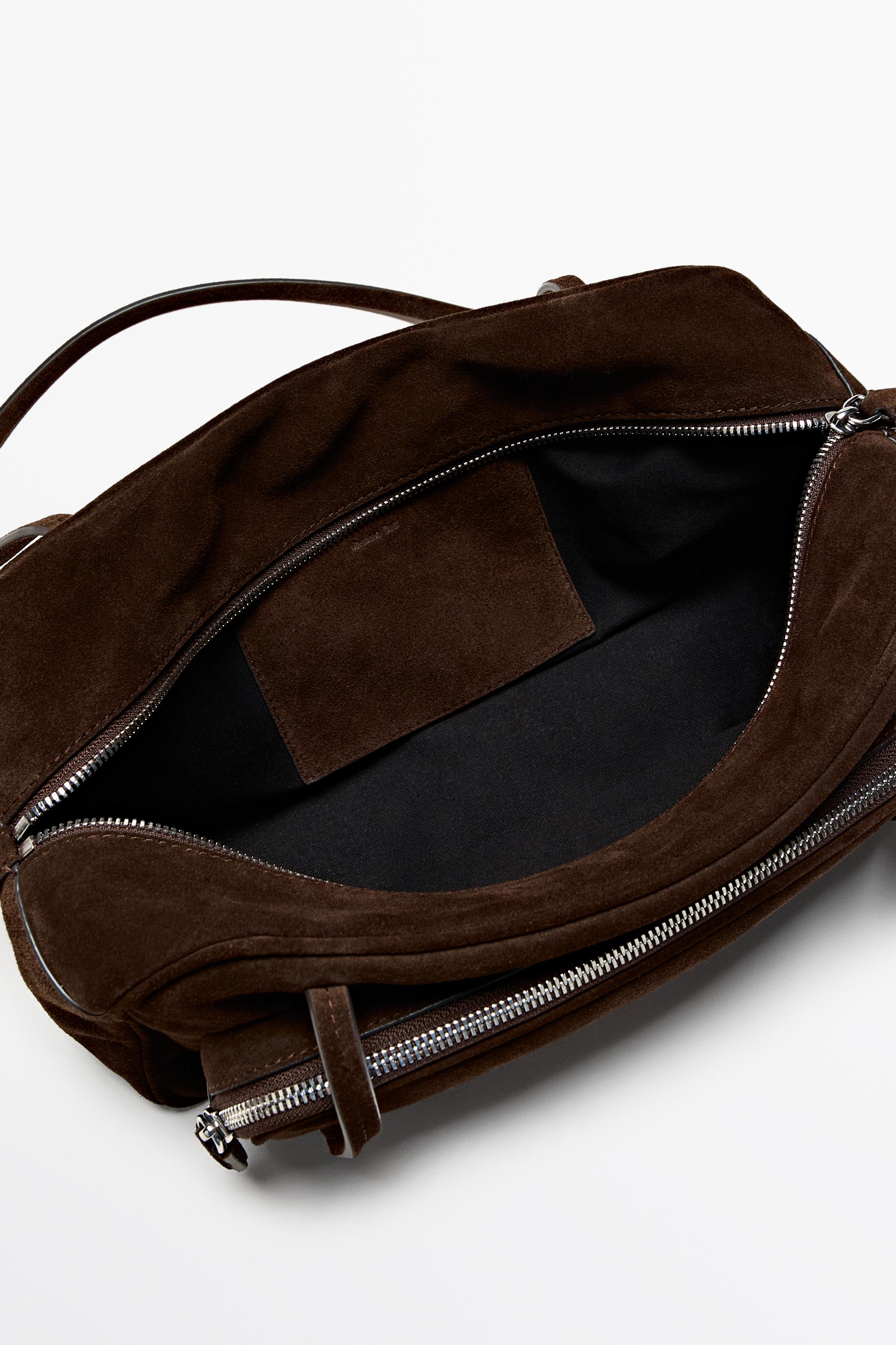 Sac bowling moyen en croûte de cuir