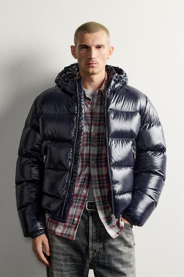 80% DOWN - 20% FEATHER WATER-REPELLENT JACKET - Bluish by Zara